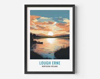 Lough Erne Print: Ireland Travel Poster