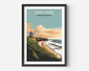 County Derry Print: Northern Ireland Travel Poster