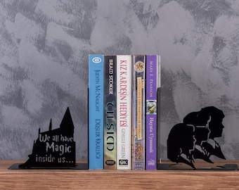 Tovenaarsboekensteunen: Harry, Hermione, Ron - Metalen boekenhouder, Potter