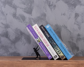 Falling Bookend: Metal Book Holder - Gravity Defying Story Bookends