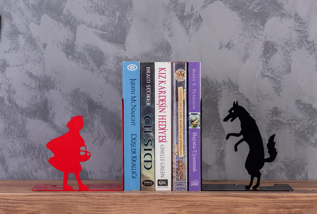 Red Rising Bookends Red Riding Hood Bookends: Metal Story Bookends, Nursery Decor, Tale - Etsy