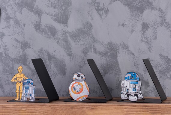 R2-D2 メタルブックエンド：スターウォーズ ロボットブックホルダー