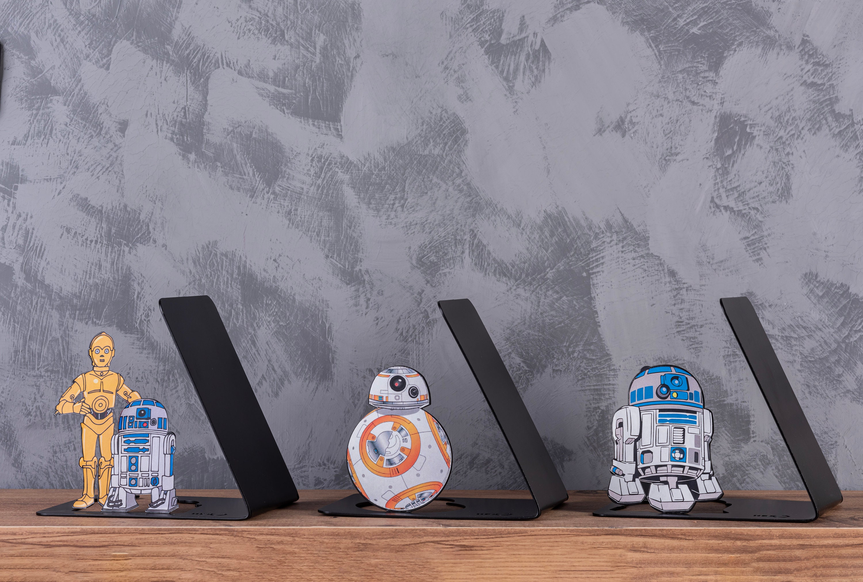 R2-D2 メタルブックエンド：スターウォーズ ロボットブックホルダー