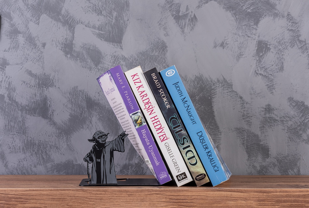 LAIX Master Yoda Force Metal Bookend, Double-Sided Printed