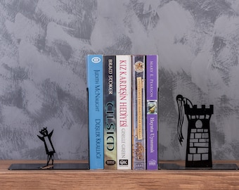 Rapunzel Castle Bookends: Fairy Tale Metal Book Holder