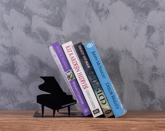 Piano Bookend: Metal Music Book Holder, Decorative Bookends