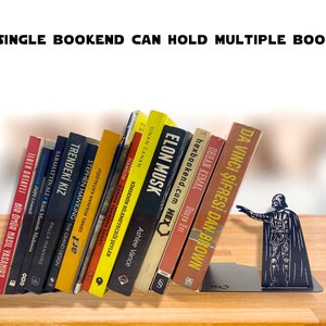 Mandalorian Metal Bookend, May The Force Be With You ,Star Wars Metal Bookend, Bounty Hunter, Decorative Bookends, Metal Decor, Beskar Armor image 5