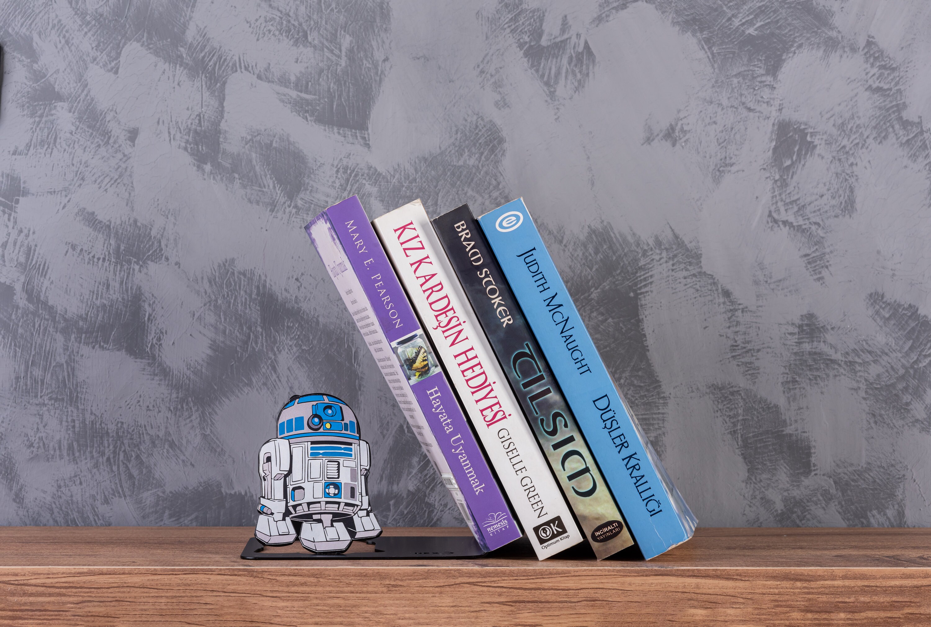 R2-D2 メタルブックエンド：スターウォーズ ロボットブックホルダー