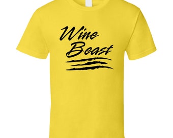 Maglietta Wine Beast Tee Maglietta divertente per bevitore di vino per amanti del vino