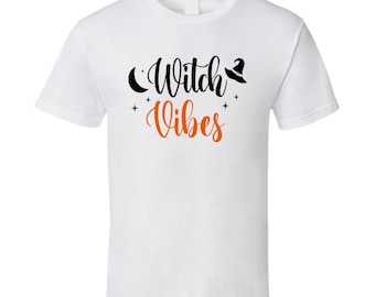 Witch Vibes Halloween Tee, Spooky Fall T-Shirt