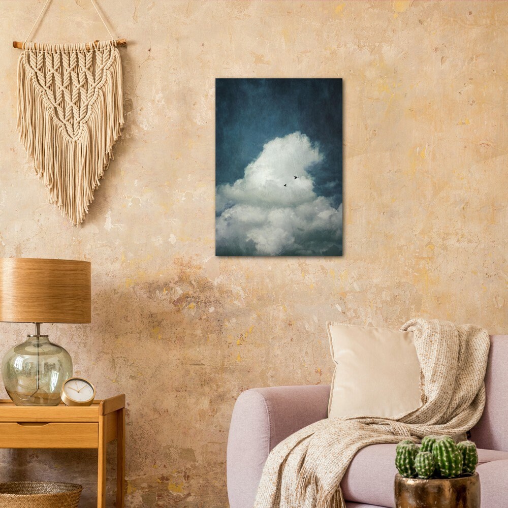 Cloud Art Wall Decor Painted Sky Art Print Cumulus Cloud Etsy
