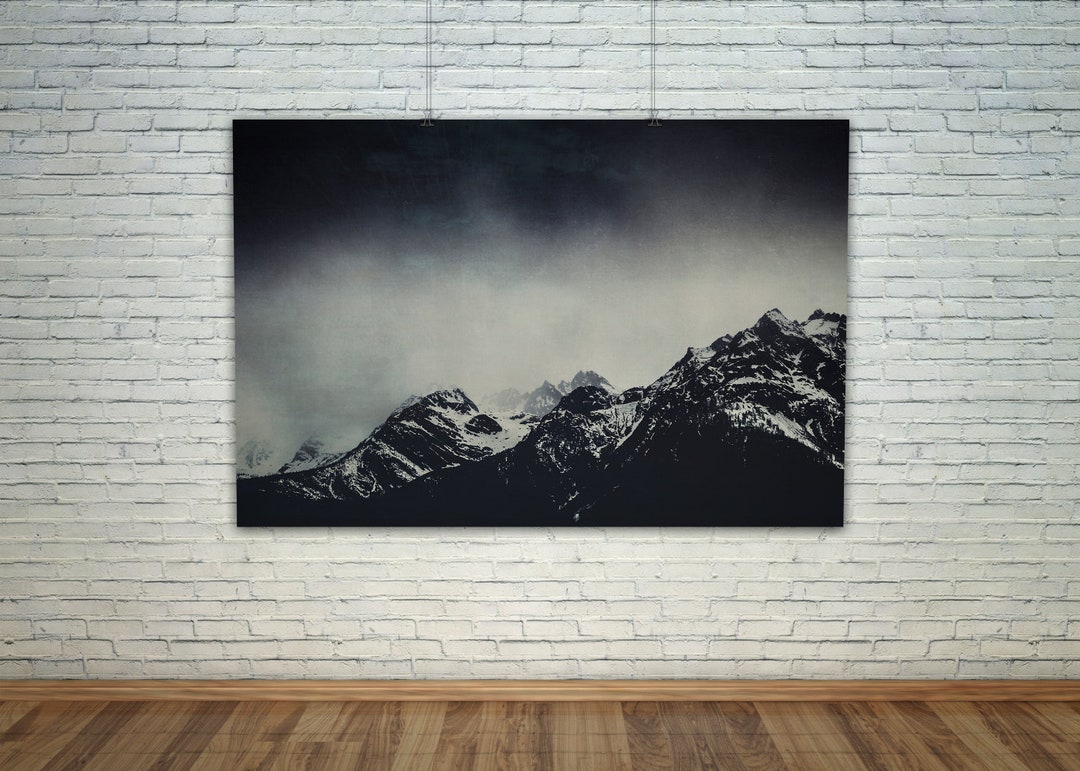 Mountain Photography Printable Mountain Art Print Black White Wall Art ...