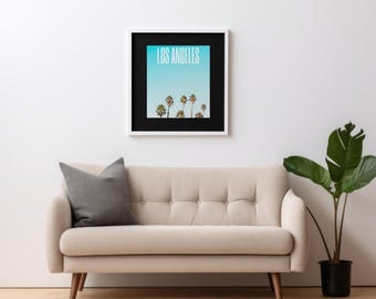 Los Angeles Palm Tree Art Print - Minimalist California Wall Decor