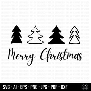 Merry Christmas SVG, Kerstmis SVG, Sneeuw SVG, Cricut Cut Files, Silhouet