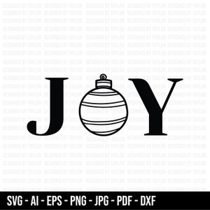 Joy SVG, Christmas SVG, Snow SVG, Cricut Cut Files, Silhouette