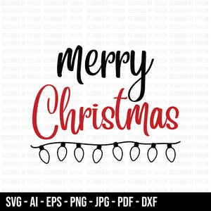 Merry Christmas SVG, Christmas SVG, Snow SVG, Cricut Cut Files, Silhouette