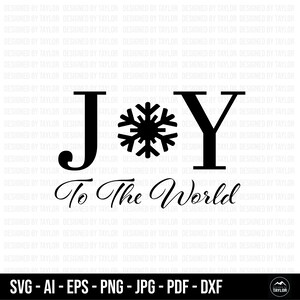 Joy To The World SVG, Santa SVG, Christmas SVG, Cricut Cut Files, Silhouette