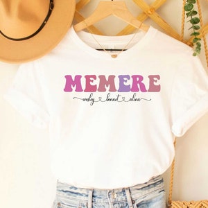 Memere Shirt, Custom Memere With Kids Names Shirt for Grandma - Etsy