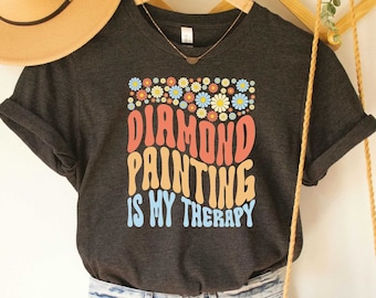 Diamond Painting T-Shirt  Art Painting Shirt Diamond Art Shirt Funny Hobby Shirt