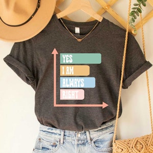 Yes I Am Always Right Mathematics Shirt Math Puns Math Teacher Gift Math Lover Saying Shirt