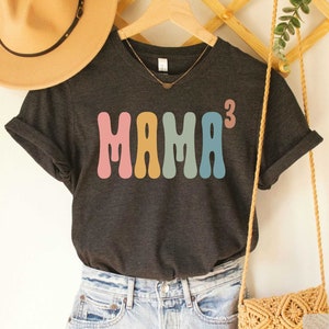 Mama 3 Shirt Baby Number 3 Announcement Mom Of Three Shirt 3rd Baby Announcement Mama Of Three Gift