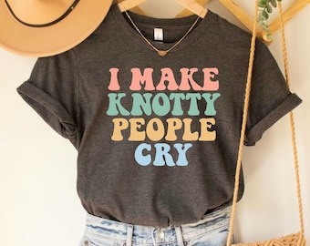 Physical Therapist Gift I Make Knotty People Cry Shirt Massage Therapist Shirt Tension Reliever Tee
