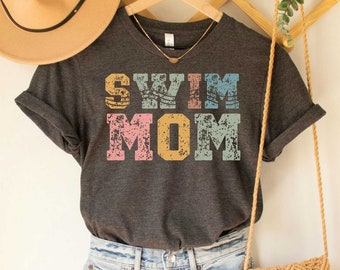 Swim Mom Shirt Womens Swimming T-ShirtGift for Mama