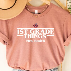 Personalized 1st Grade Teacher Shirt First Grade Teacher Shirt Elementary School Custom Teacher Gift 1st Grade Crew Shirt