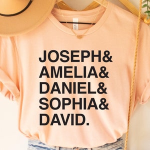 Custom Name List Shirt Personalized Names Shirt Funny List Shirt Matching Names Shirt
