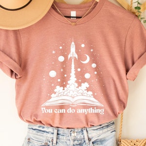 Space Teacher Shirt: Inspirational Bookish Rocket Tee