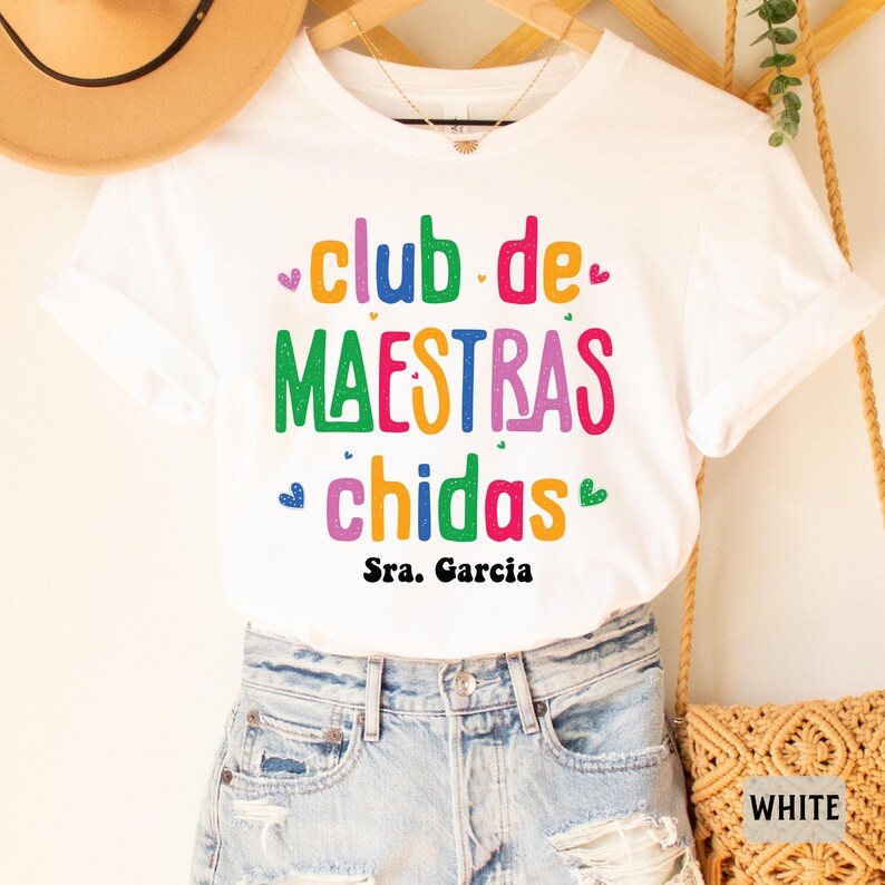 Custom Maestra Shirt Club De Maestras Chidas Shirt Spanish Gift Mexican Teacher Shirt image 5