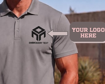 Custom Logo Embroidered Polo Shirt, Breathable Athletic Top