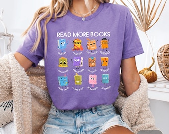 Read More Books Shirt: Book Lover Librarian Gift