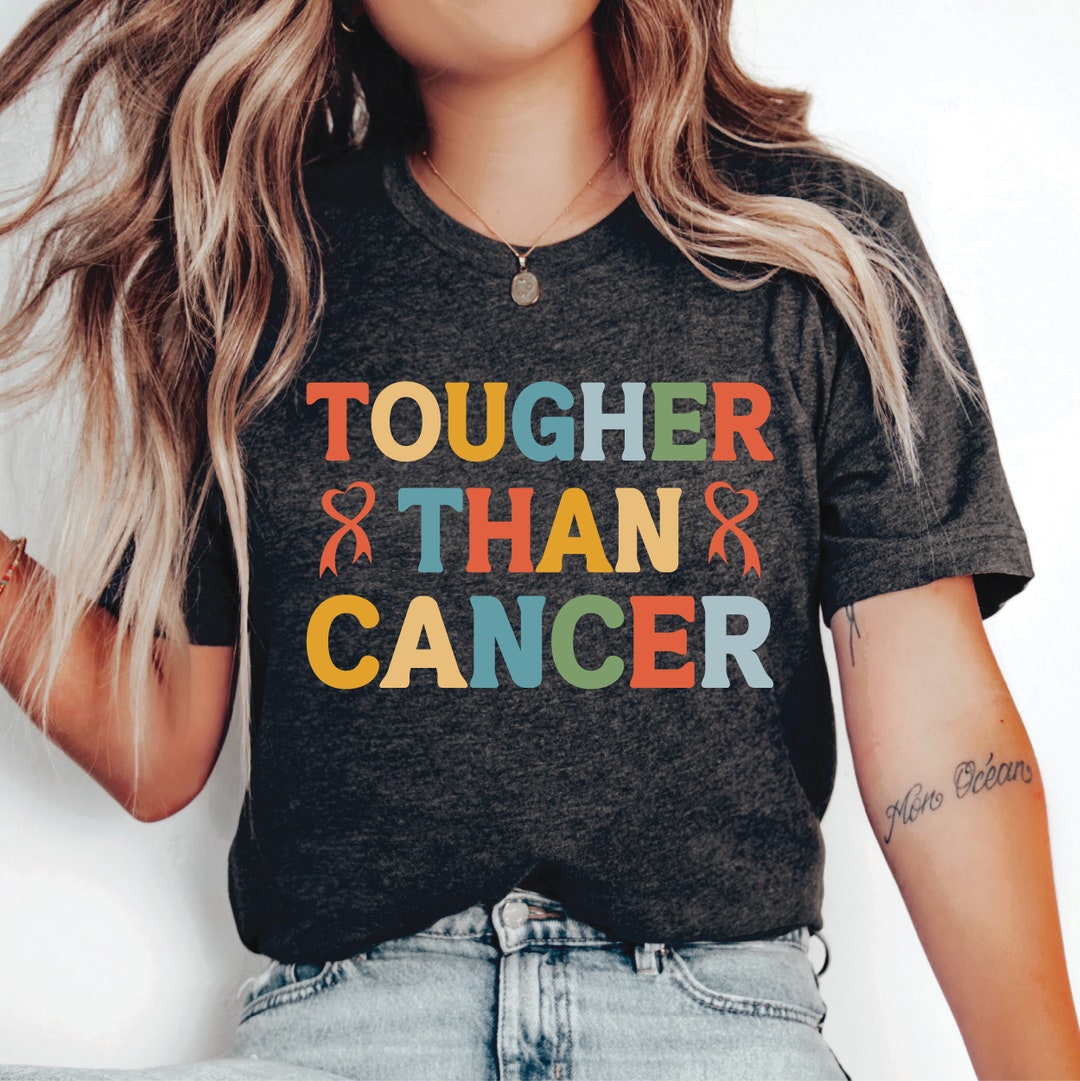 Women Cancer Shirt Tougher Than Cancer Shirt Cancer Warrior Shirt Pink