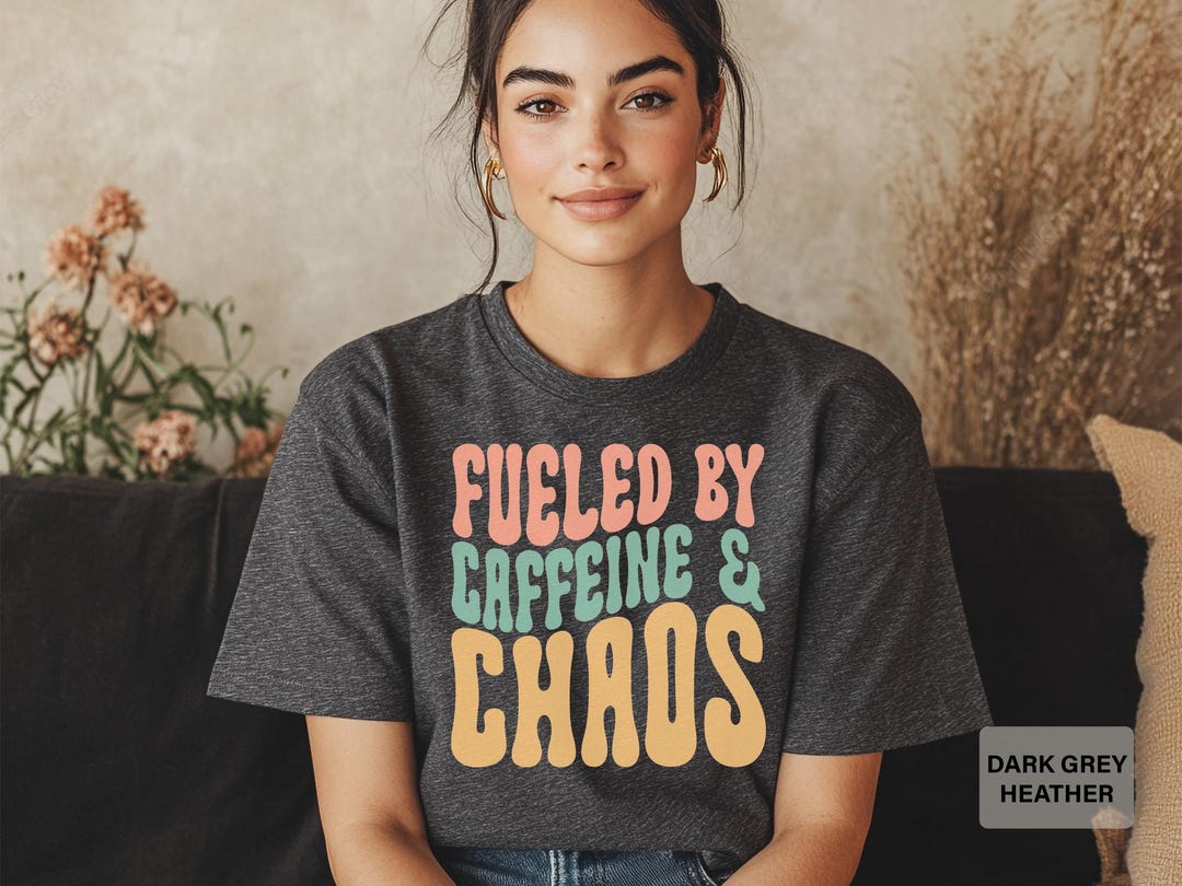 Fueled by Caffeine and Chaos Women's Camo T-shirt Coffee Lover Funny ...