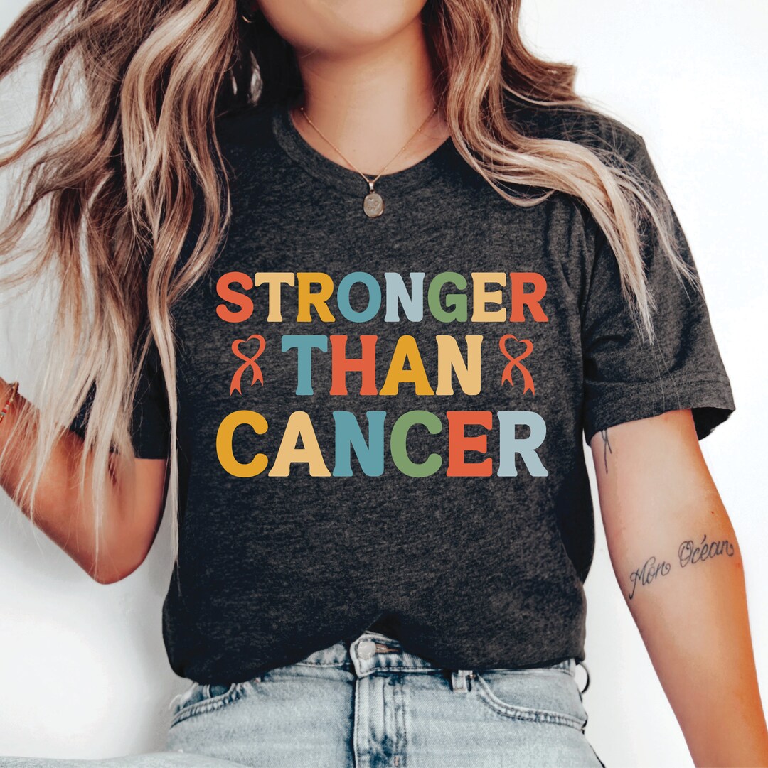 Cancer Warrior Shirt Stronger Than Cancer Shirt Breast Cancer Awareness ...