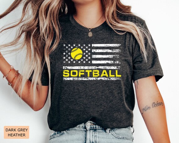 American Flag Softball Team Gift T-Shirt American Flag Softball Team Gift T-Shirt