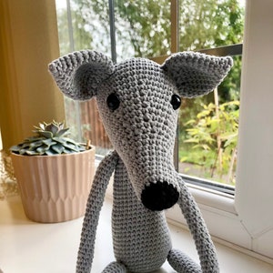 Cane all&#39;uncinetto, levriero all&#39;uncinetto, cane personalizzato, saluki all&#39;uncinetto, levriero personalizzato, whippet personalizzato