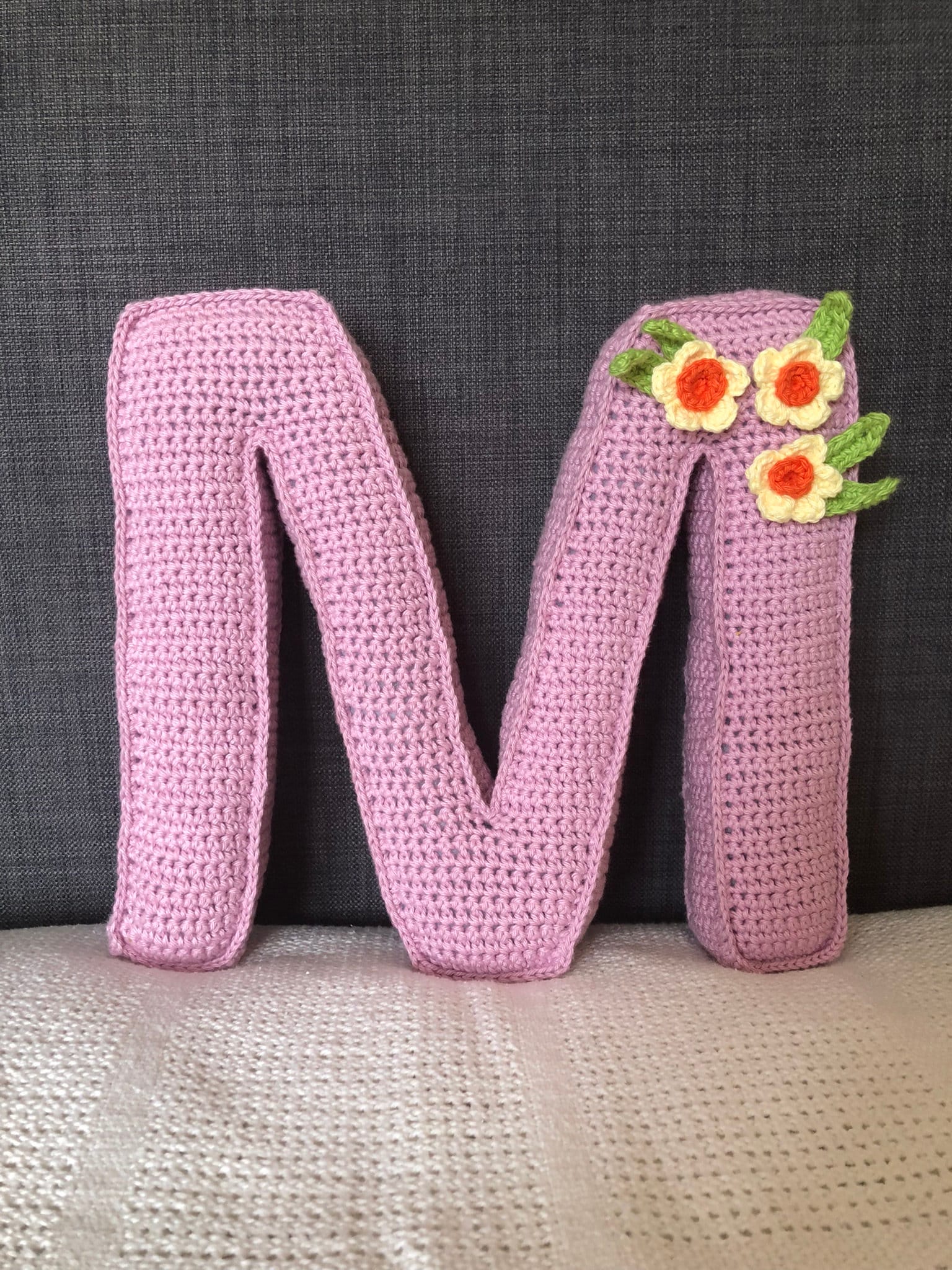 Crochet Alphabet Crochet Letters 3D Pillow Block Letters Decorative