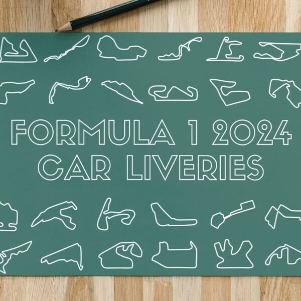 Formel 1 2024 Car Liveries Malbuch | F1 Malbuch für Erwachsene und Kinder zum Download