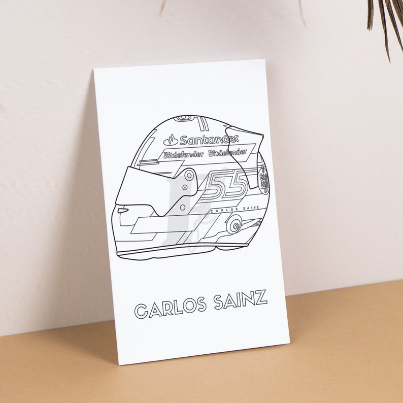 Formula 1 2023 Driver Helmets Coloring Book F1 Colouring - Etsy