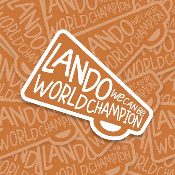Lando nous pouvons être champion du monde Charles Leclerc citation autocollant | Autocollants de sport pour les fangirls