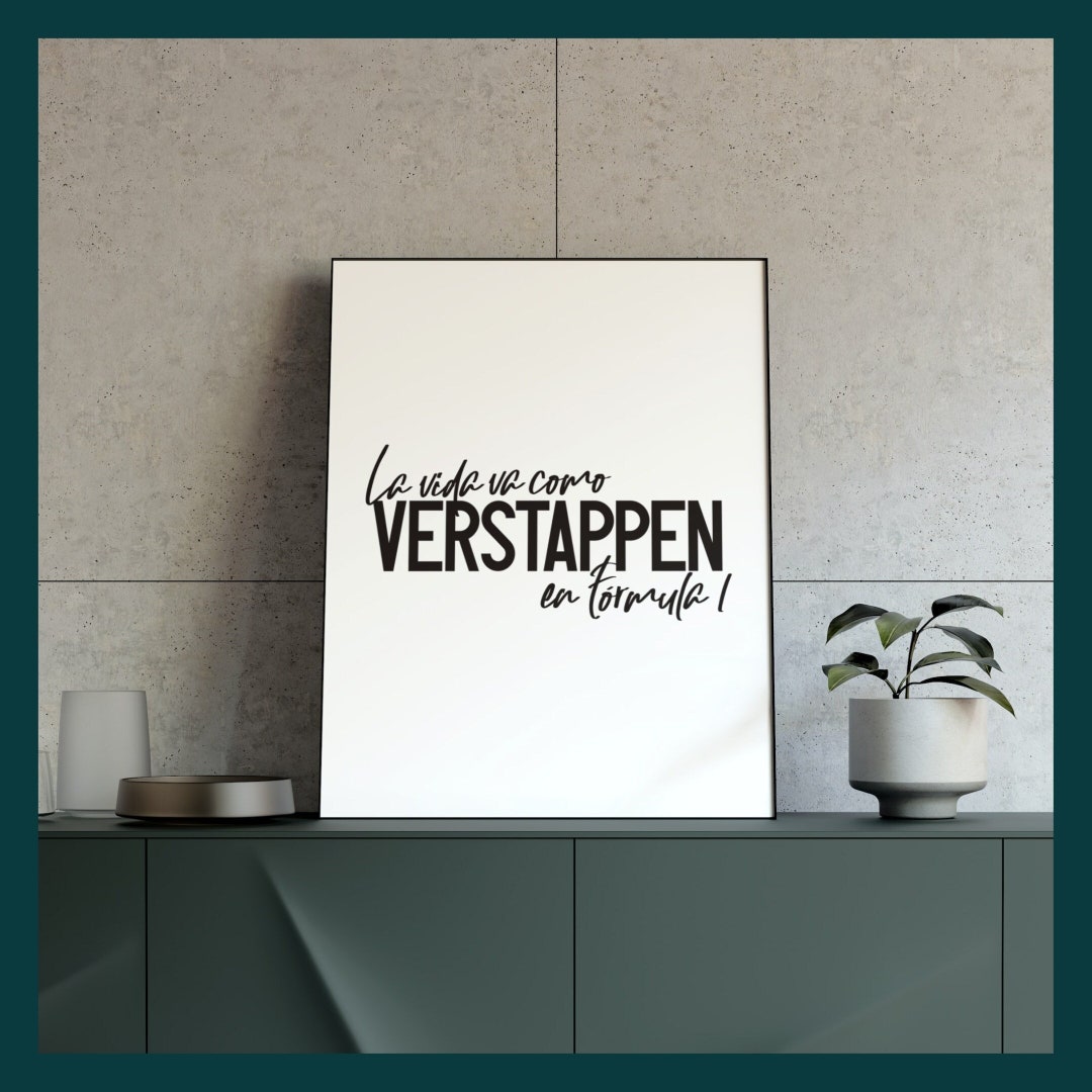 Bad Bunny X Max Verstappen Lyric Poster Minimalist Reggaeton Poster for Andrea Etsy