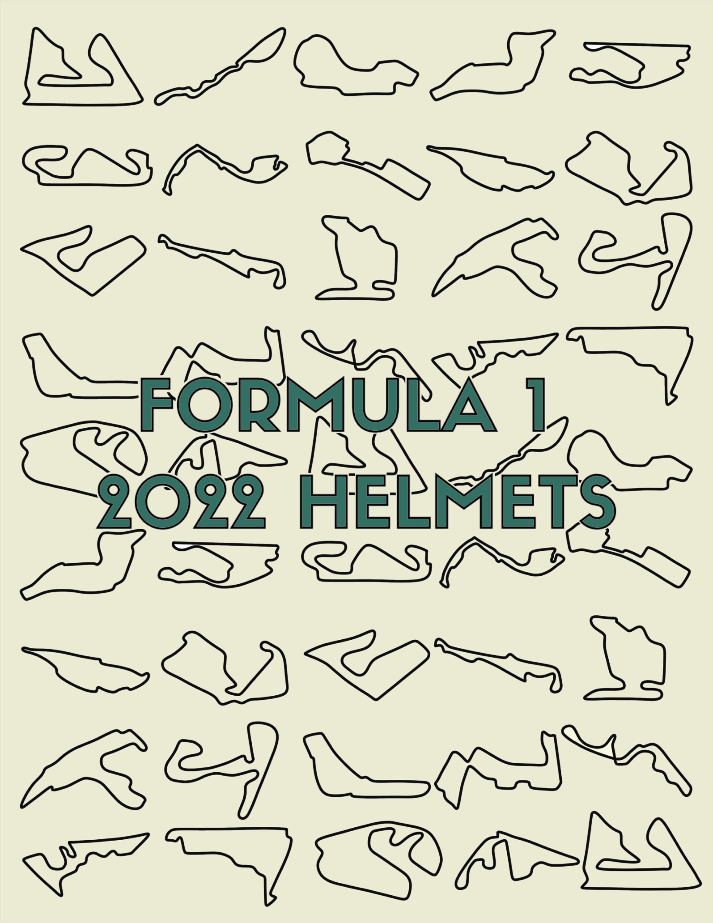 Formula 1 2022 Driver Helmets Coloring Book F1 Colouring - Etsy UK