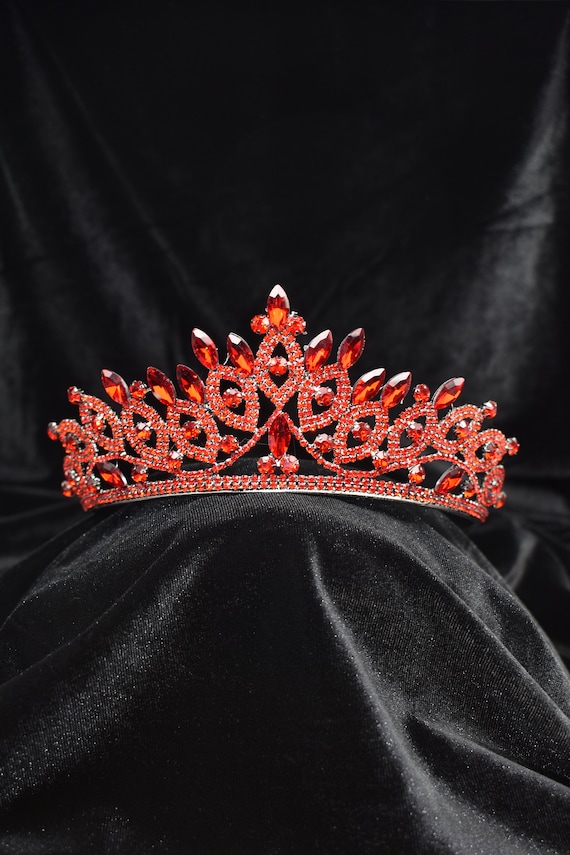 red bridal headpiece