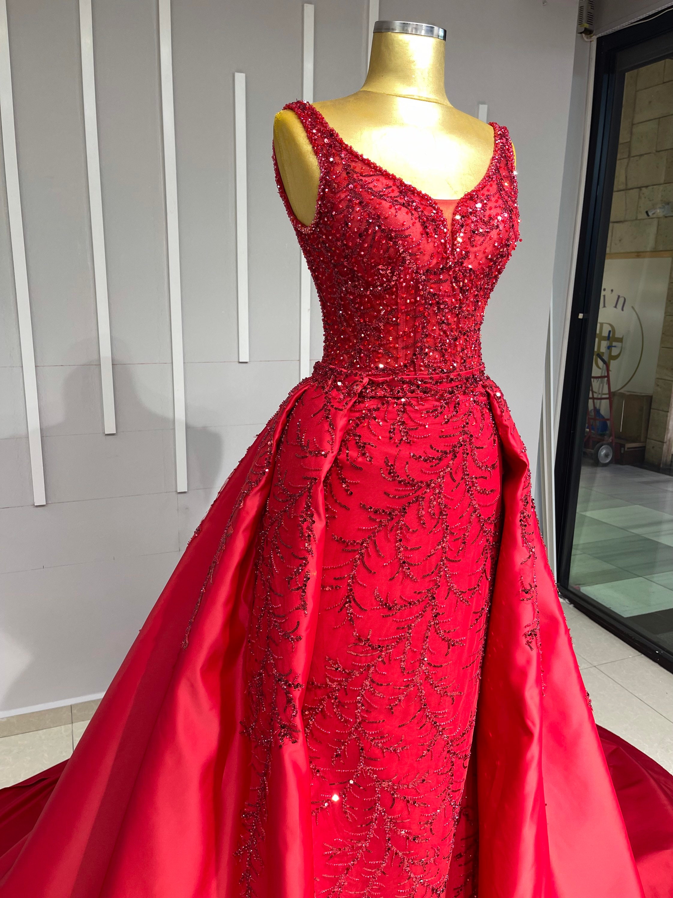 engagement one piece dress Buy Pista Green Pearlwork Net Gown