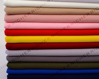 Fine Knitted 1x1 Rib Stretch Cuffing Fabric Material Cuffs Collars Waistbands