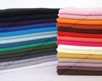 100% Knitted Cotton 2x2 Rib Stretch Babywear Sleepwear Ribbed Fabric Material