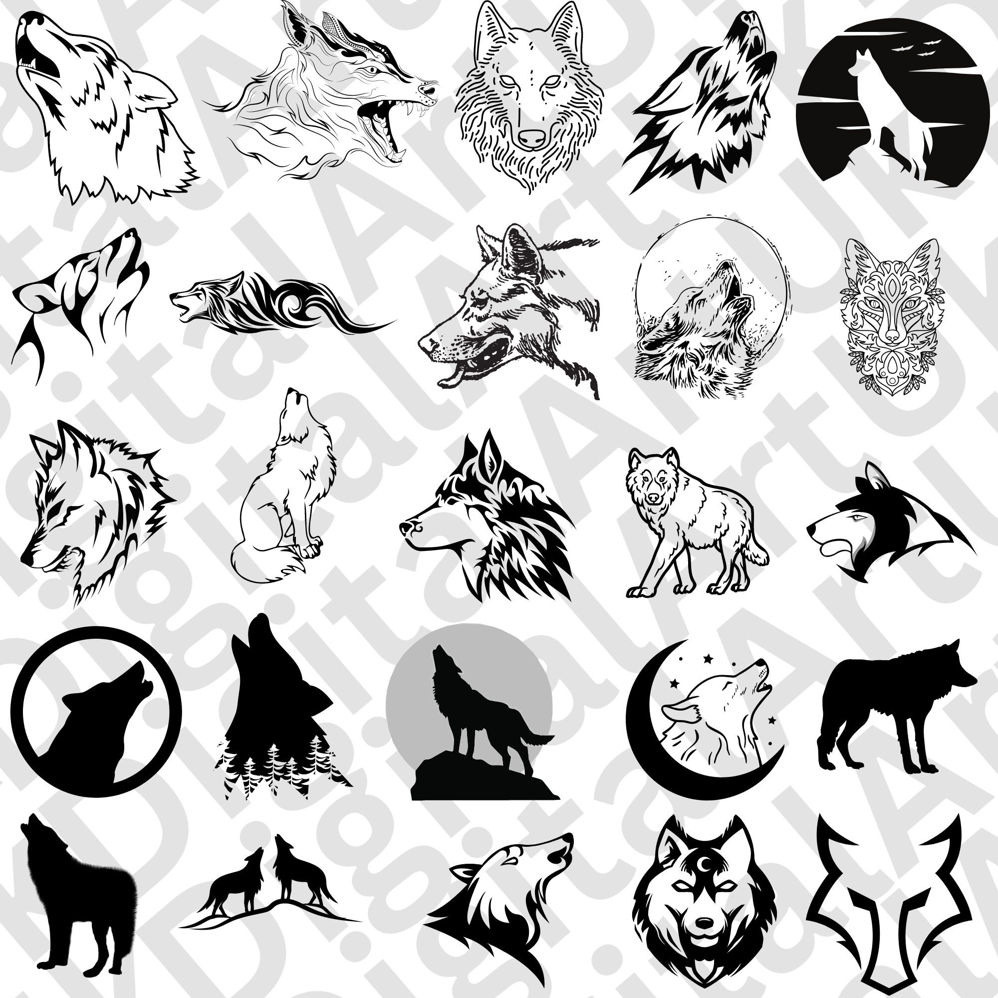 Wolf Svg Howling Wolf Svg wolf Png Bundle Wolf Clipart Svg jpg eps