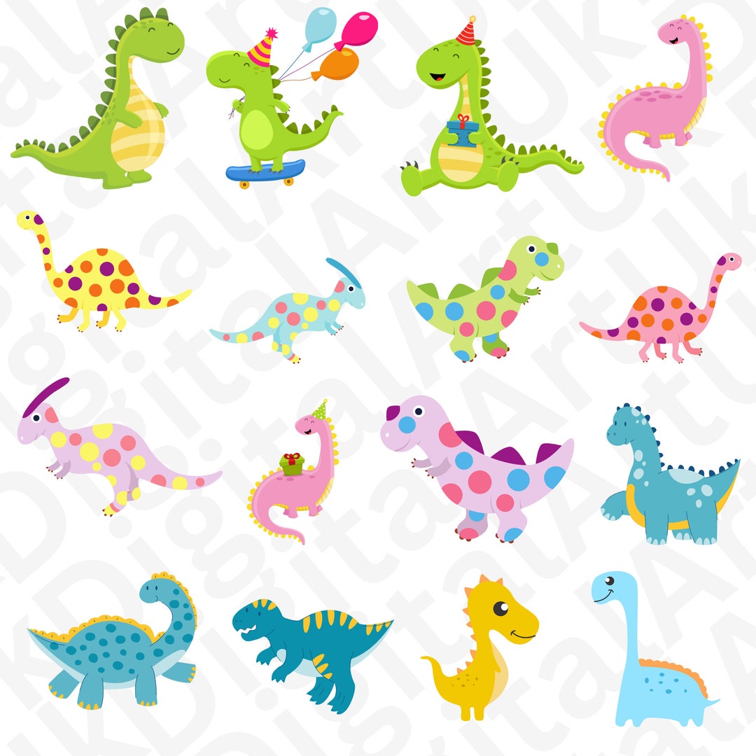 Cute Dinosaur Svg Bundle, Dinosaur Clipart, Dinosaur Funny Svg ...